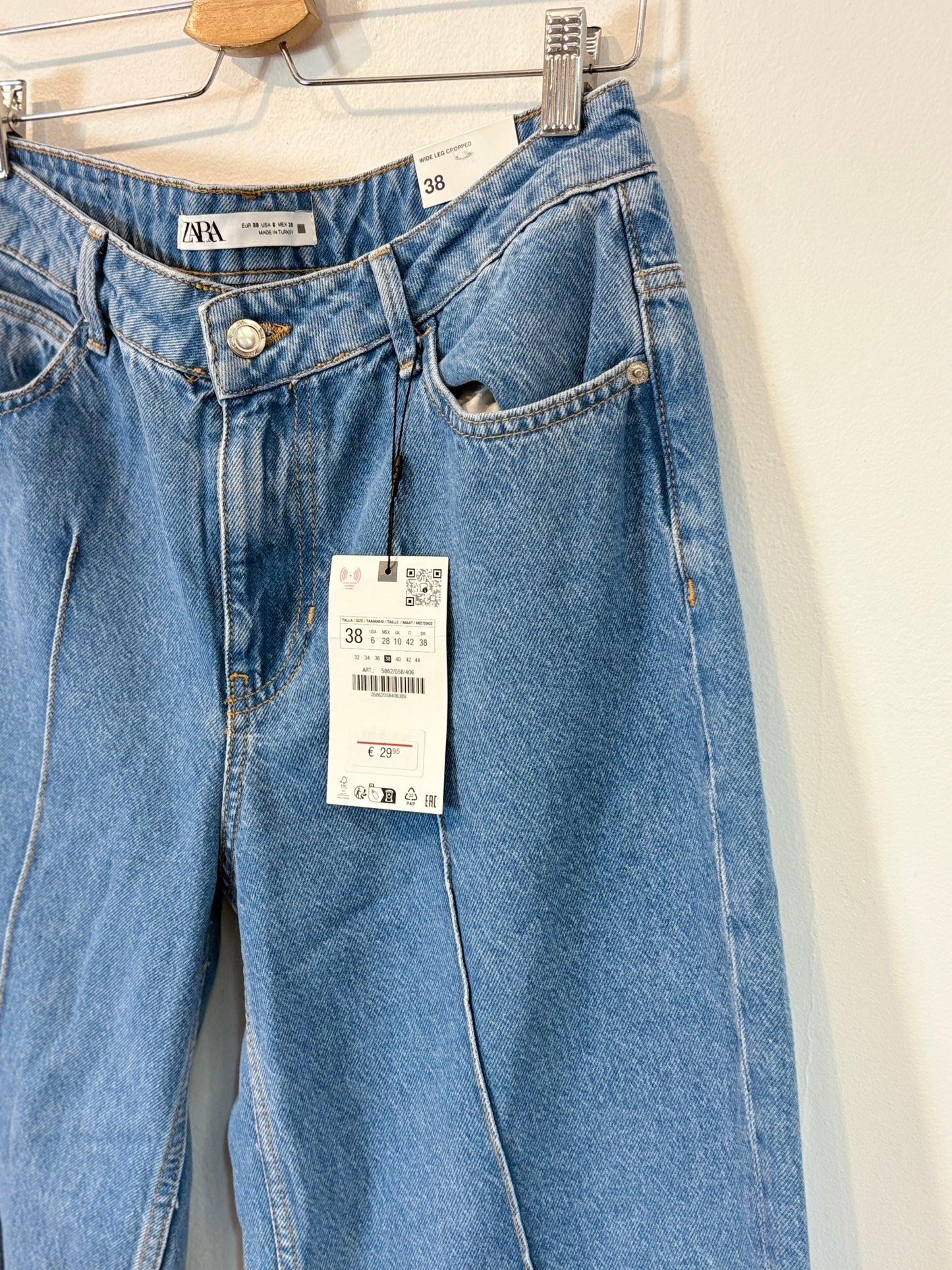 ZARA. Denim culotte sewing. T 38