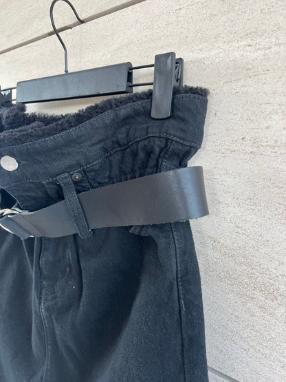 IRO. Short black denim skirt T.34