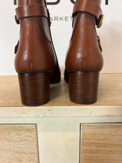 PIKOLINO. Camel studded ankle boots, size 38