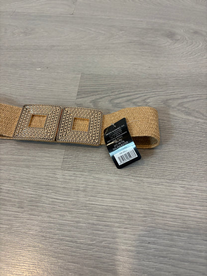 OTRAS. Cinturón rafia elastico hebilla dorada