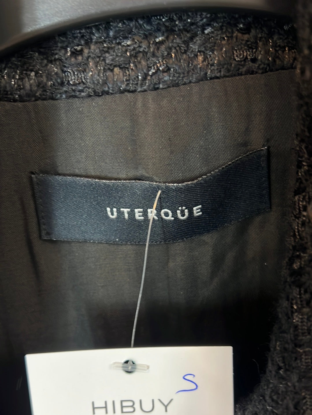 UTERQÜE. Mono negro tweed T.s