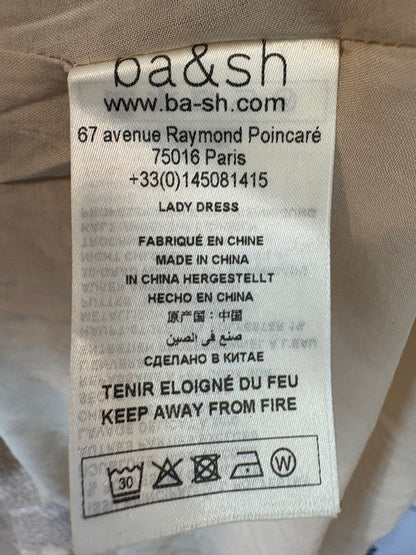 BA&SH. Vestido midi satinado cruzado