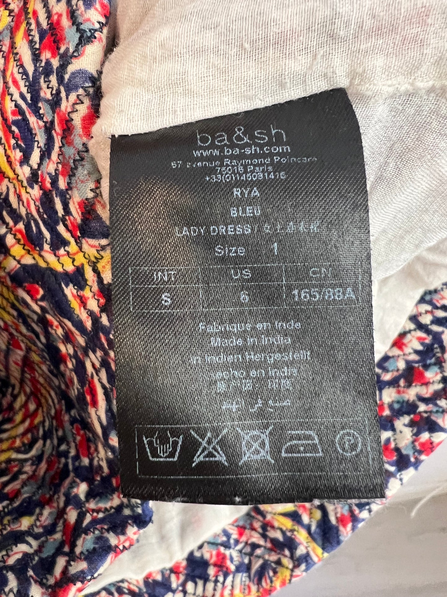 BA&SH. Vestido estampado doble textura T.1(S)