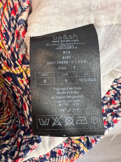 BA&SH. Vestido estampado doble textura T.1(S)