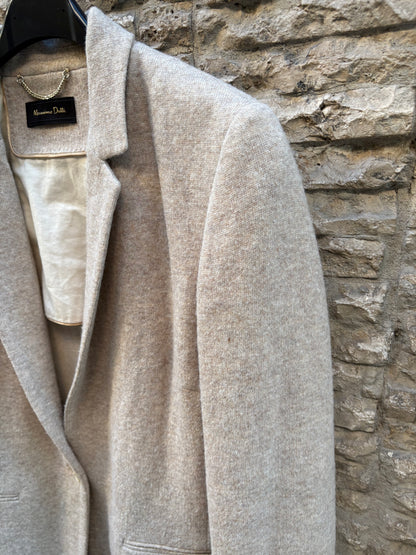 MASSIMO DUTTI. Blazer beige mezcla . T S