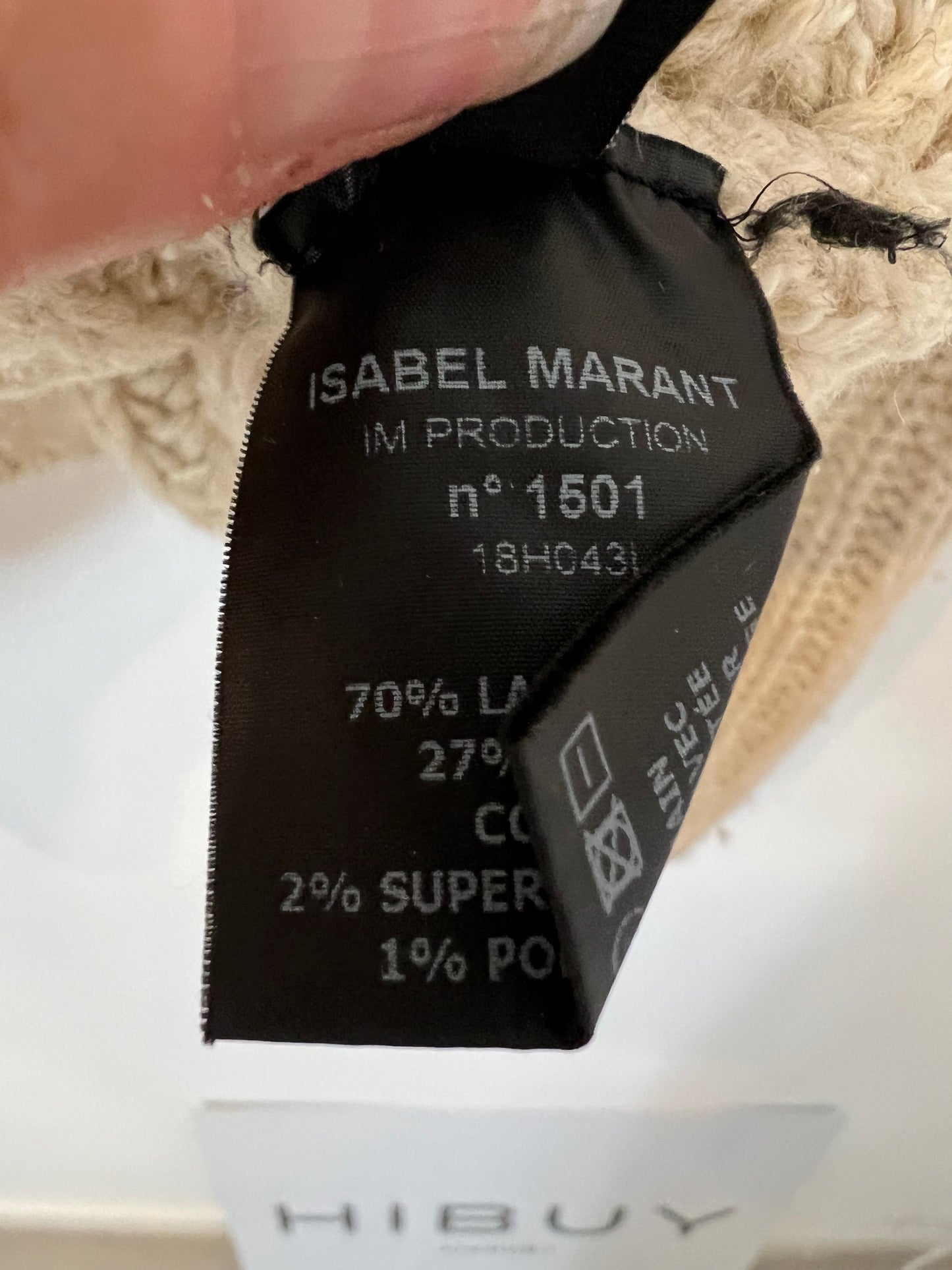 ISABEL MARANT. Jersey beige lana estrella. T 38