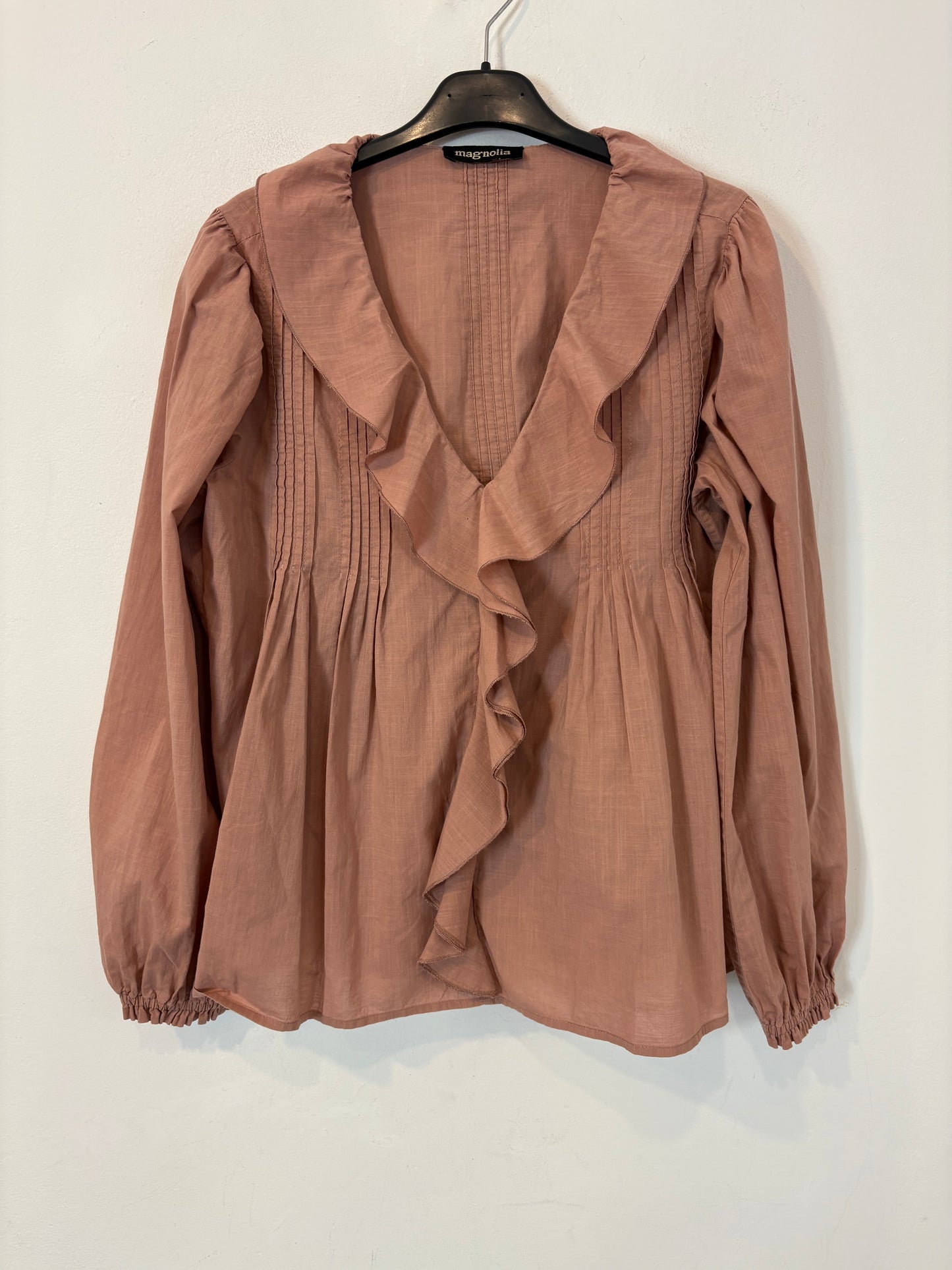 Blusa rosa claro volante