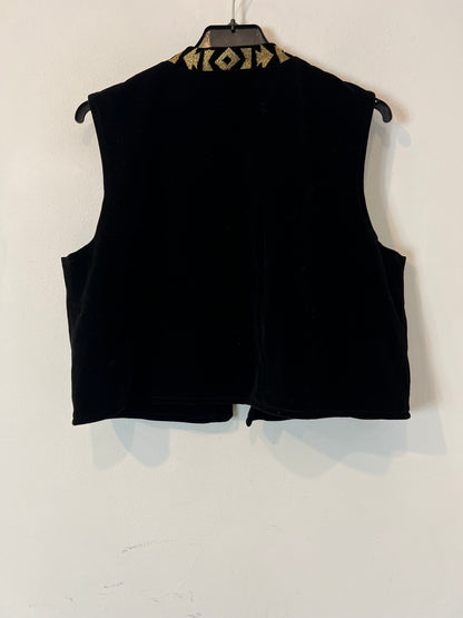 LATIDO. Chaleco terciopelo bordado