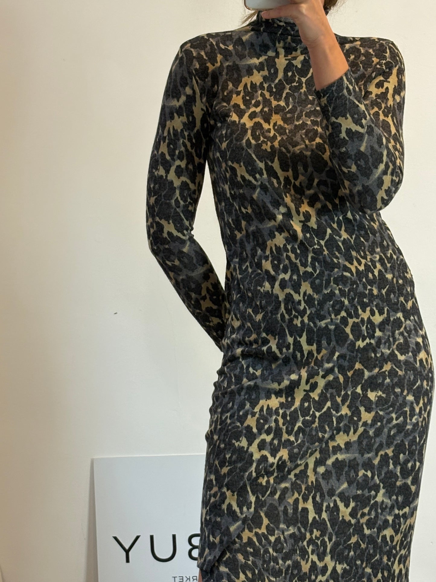 SIMORRA. Falda midi punto estampada