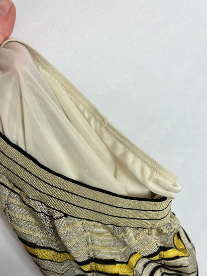 MISSONI. Pantalón hilos dorados zig zag. T 36