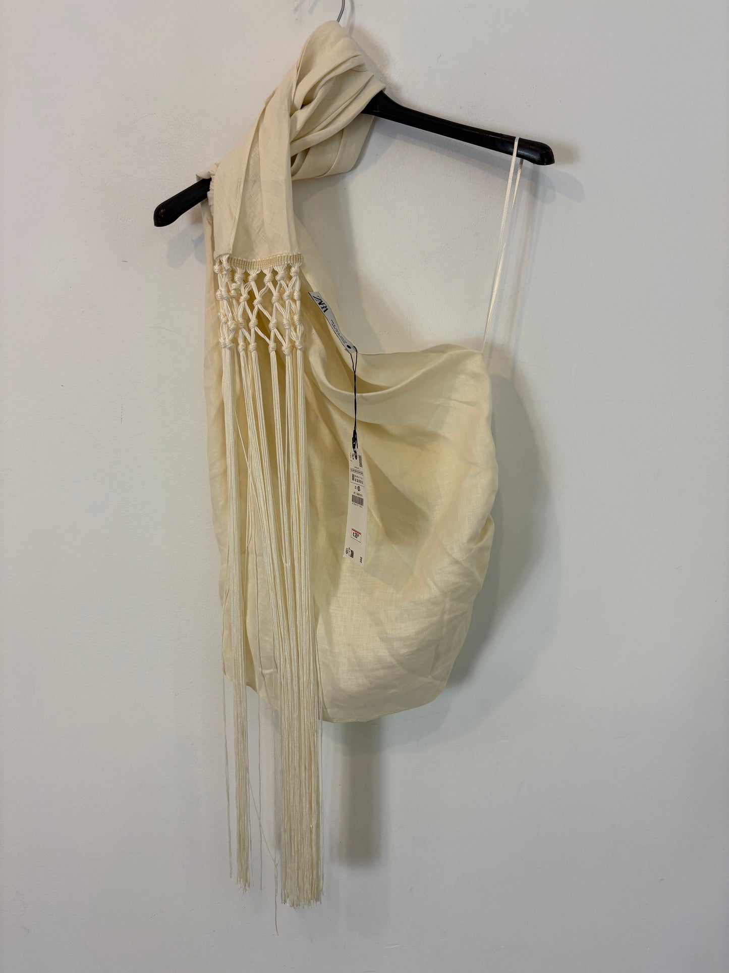 ZARA. Top lino asimétrico. T M