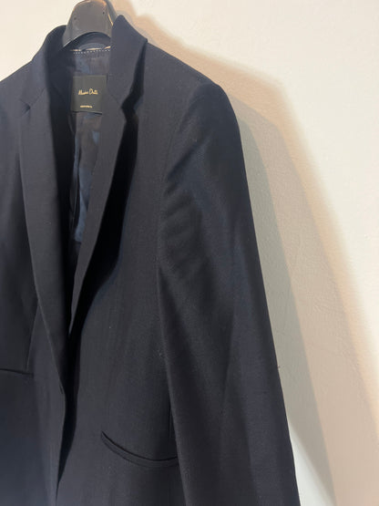 MASSIMO DUTTI. blazer azul piqué T.40