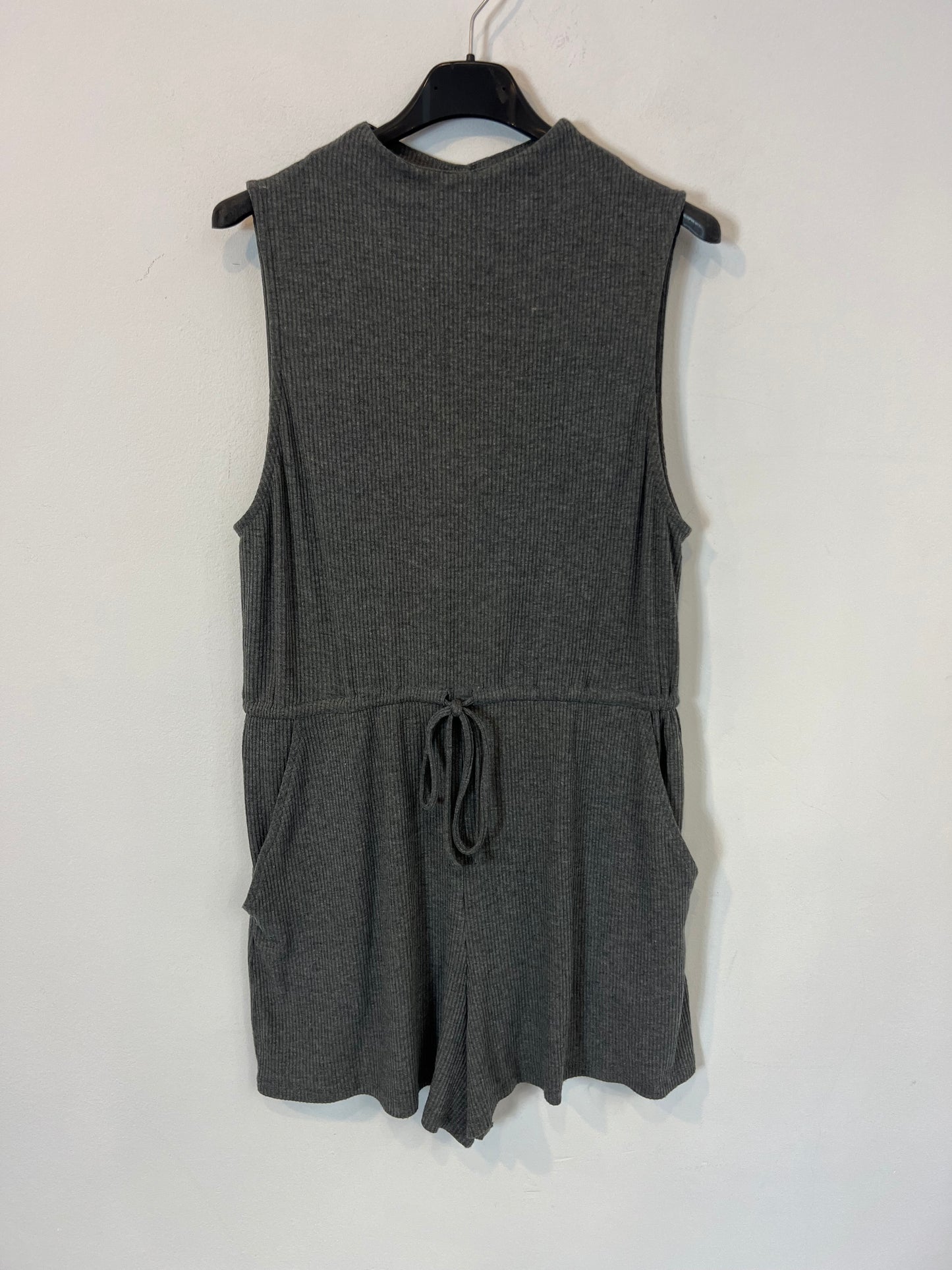 SPARKLE&FADE. Mono corto gris canalé. T M