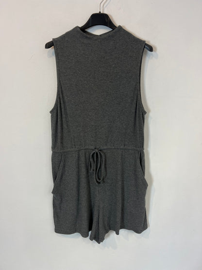 SPARKLE&FADE. Mono corto gris canalé. T M