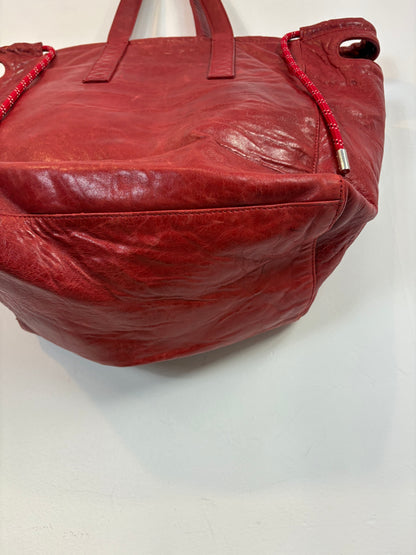 ZADIG & VOLTAIRE. Bolso shopper rojo piel
