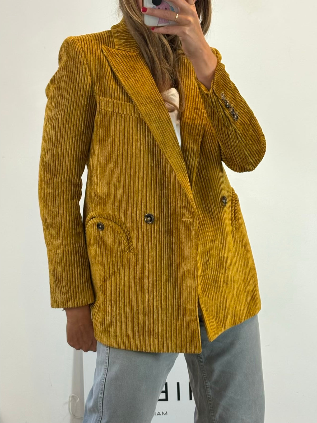 BLAZÉ MILANO. Modelo Everyday blazer pana camel