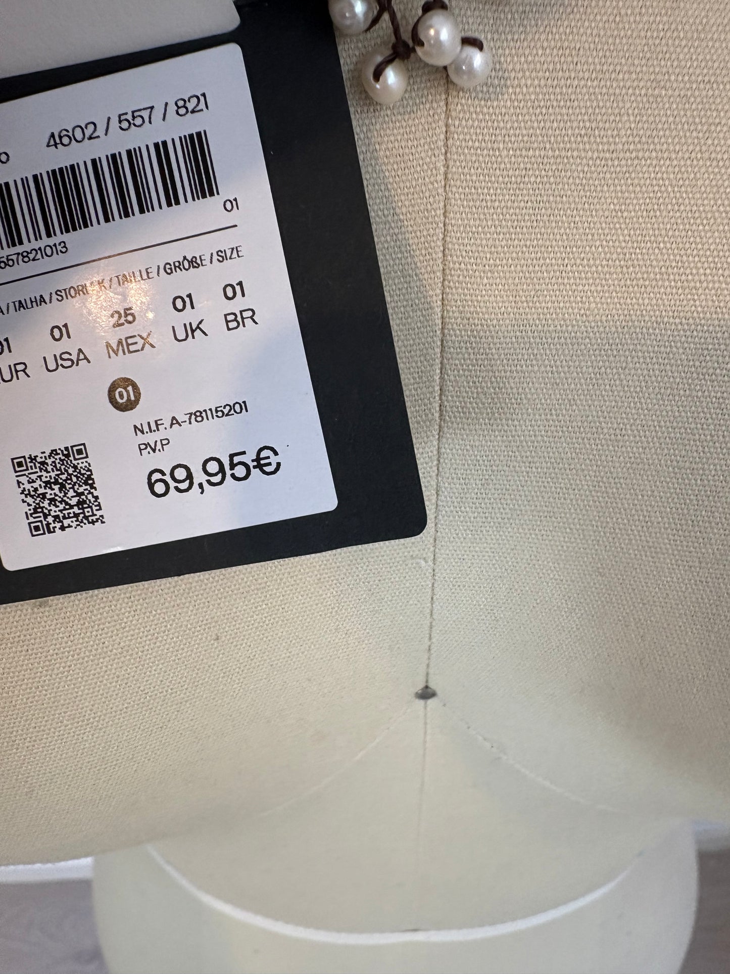 MASSIMO DUTTI. Collar ajustable perlas mini