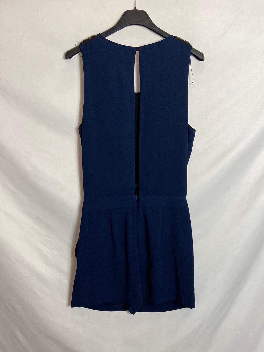 ZARA. Blue jumpsuit with collar detail, size XS