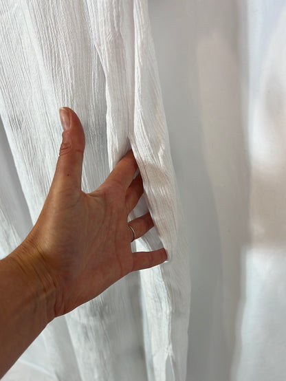 SENSISTUDIO.Vestido largo bordado blanco T.s