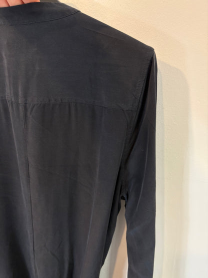 EQUIPMENT. Vestido largo seda azul aberturas. T M (tara)