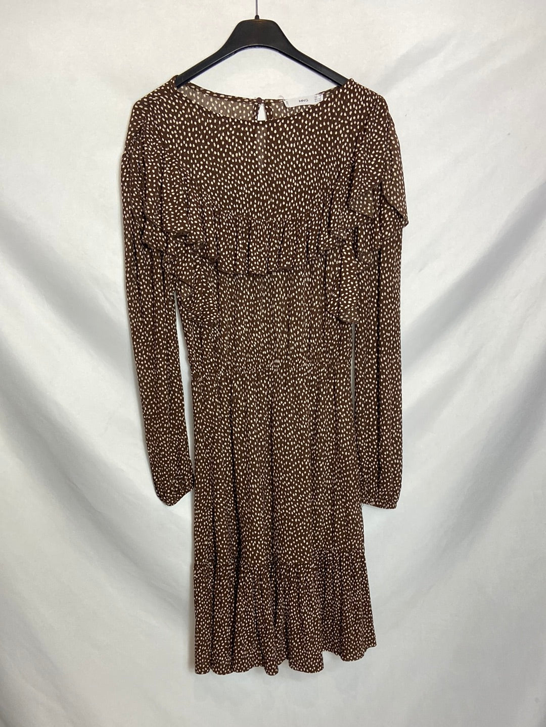 MANGO. Vestido corto lunares. T.xs