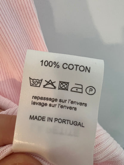 LA PETITE FRANÇAISE. Top canalé rosa T.m