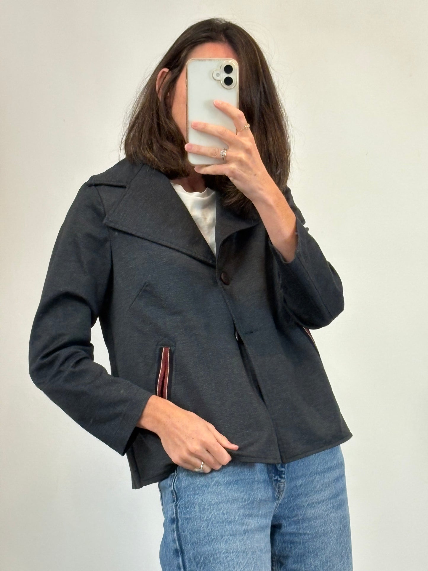 ERRE. Chaqueta espiga gris