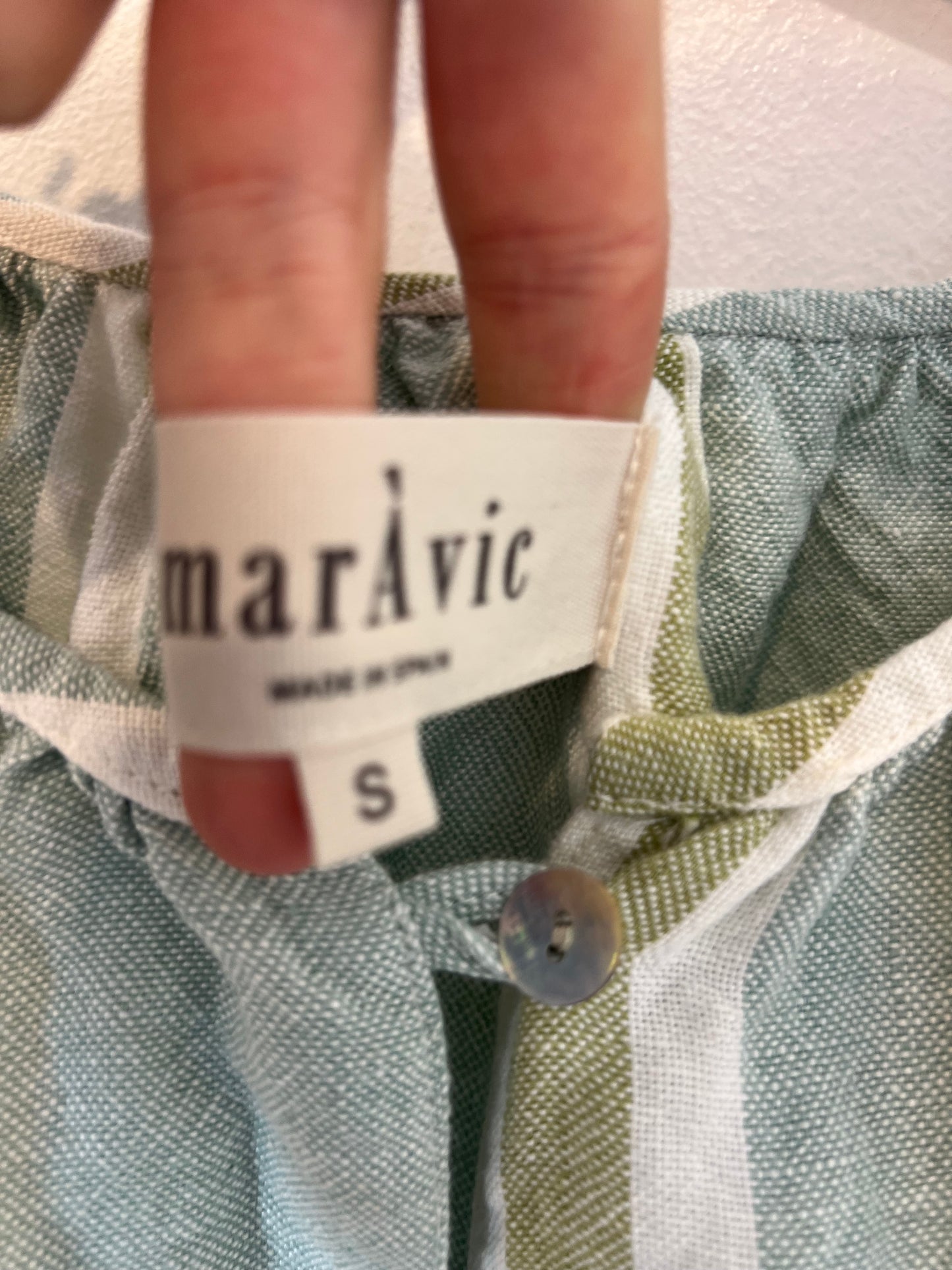 MAVARIC. Vestido largo rayas algodón T.s