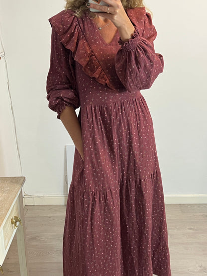 MAGNOLYA. Long floral dress. Size 1 (S)