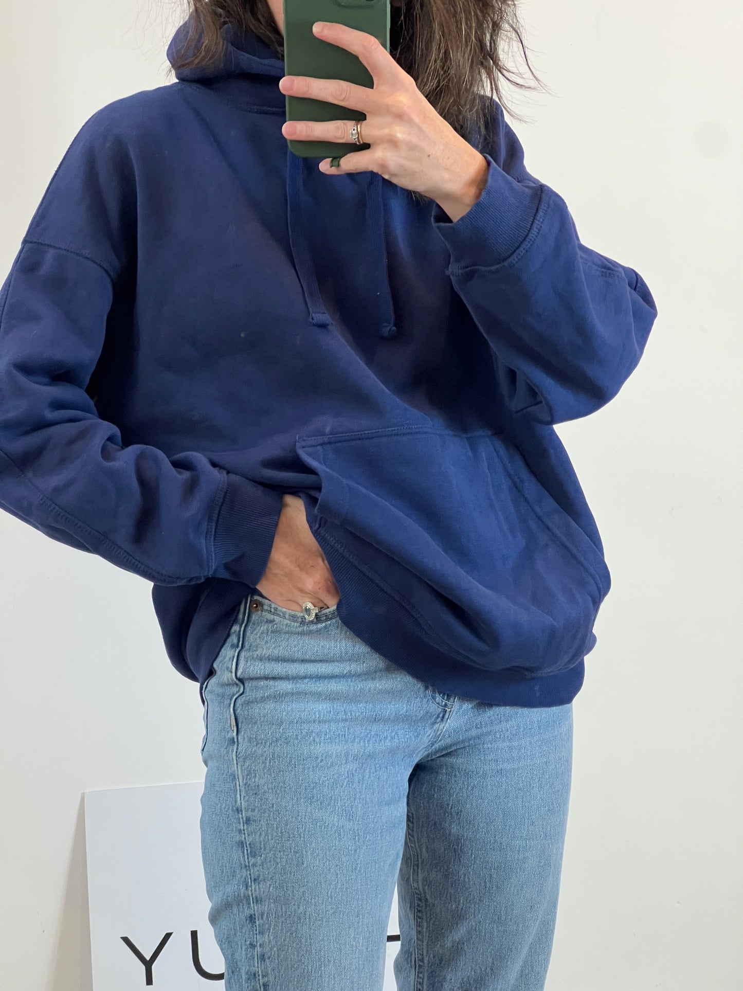 ZARA. Sudadera azul oversized. T S