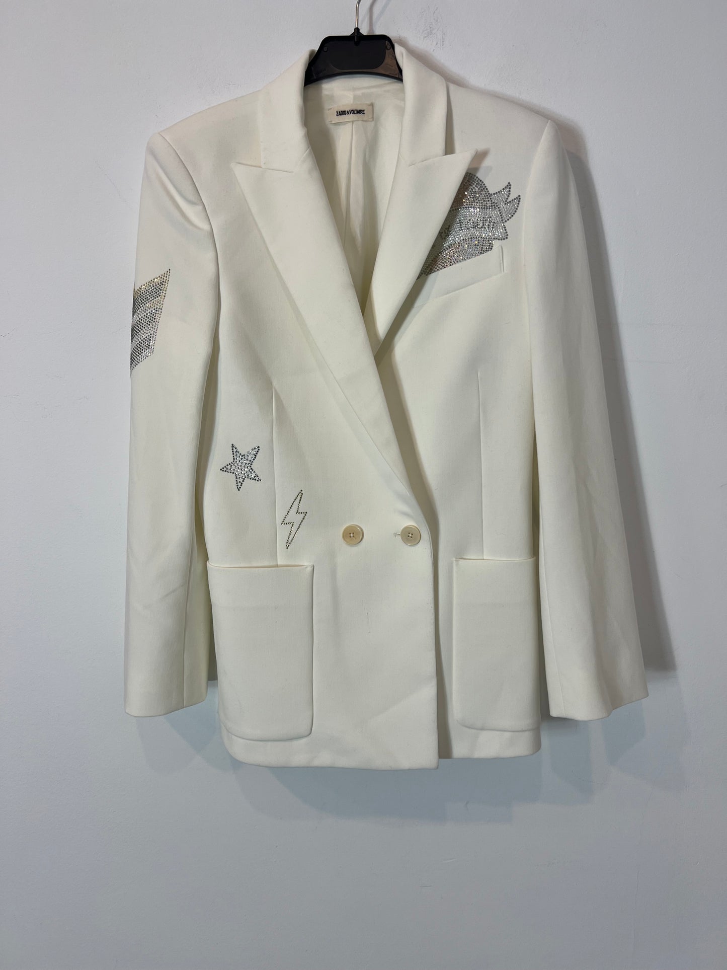 ZADIG&VOLTAIRE. blazer blanca brillantes rock T.36