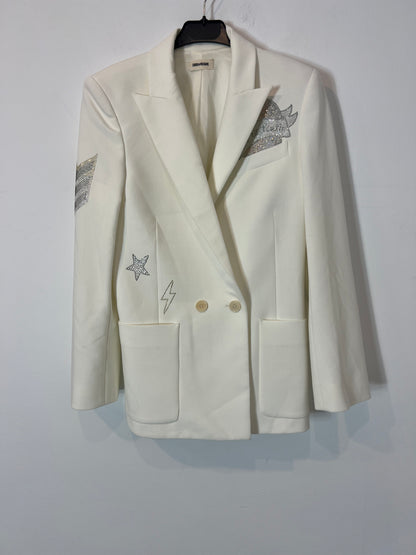 ZADIG&VOLTAIRE. blazer blanca brillantes rock T.36