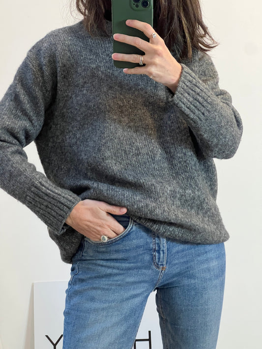 ZARA. Jersey gris jaspeado