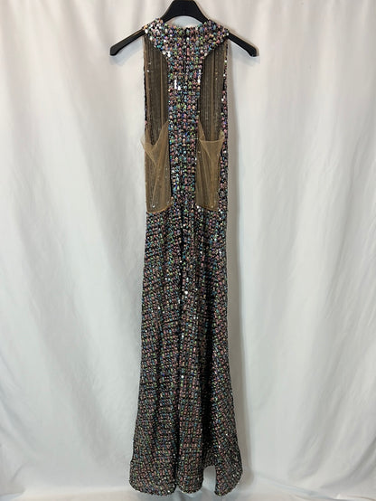 ROBERTO DIZ x IQ COLLECTION. Vestido largo lentejuelas T.s