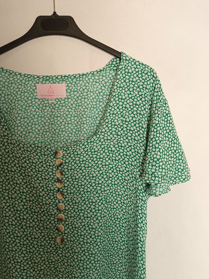TIPITENT. Green floral dress Tl