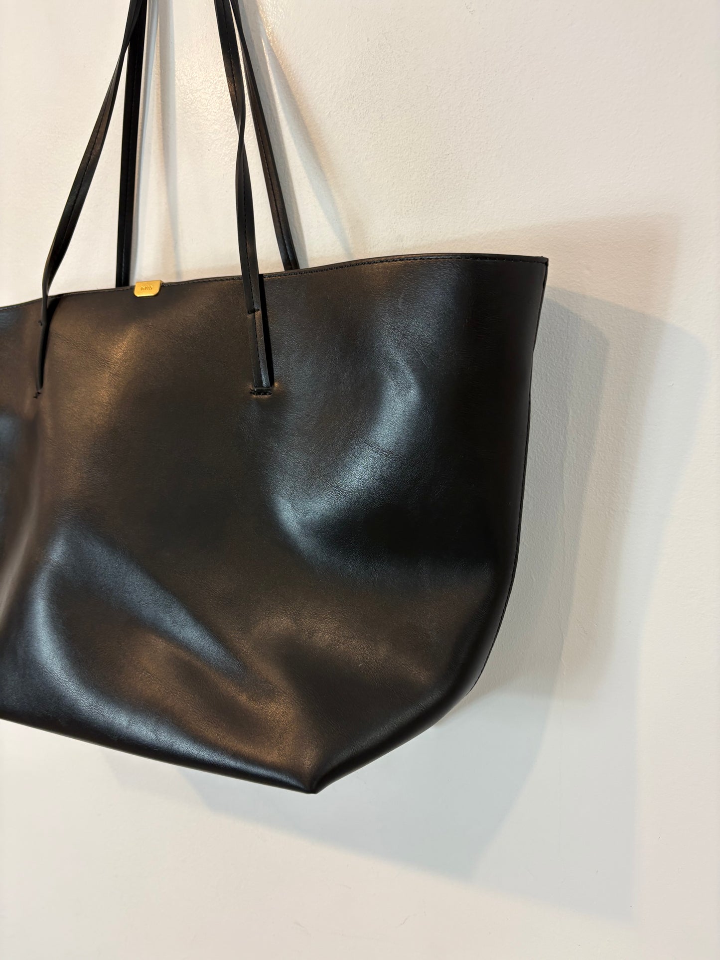 MANGO. Bolso shopper negro