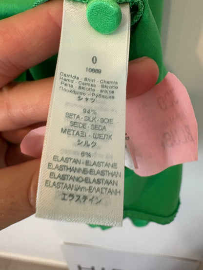 FORTE FORTE. Top seda verde fluido