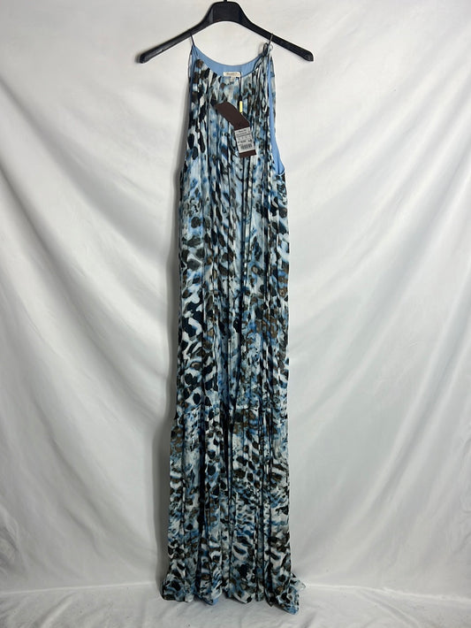 MASSIMO DUTTI. Long pleated dress. Size 38