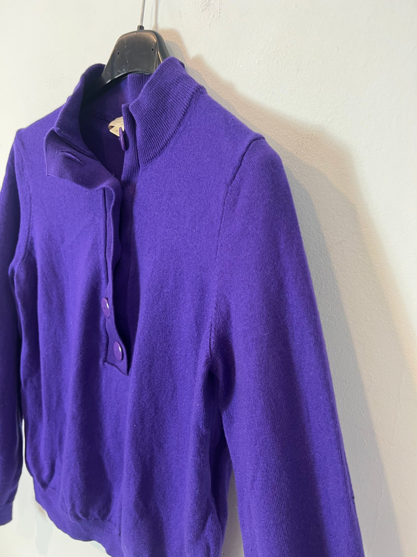 SEZANE. Tm purple polero sweater
