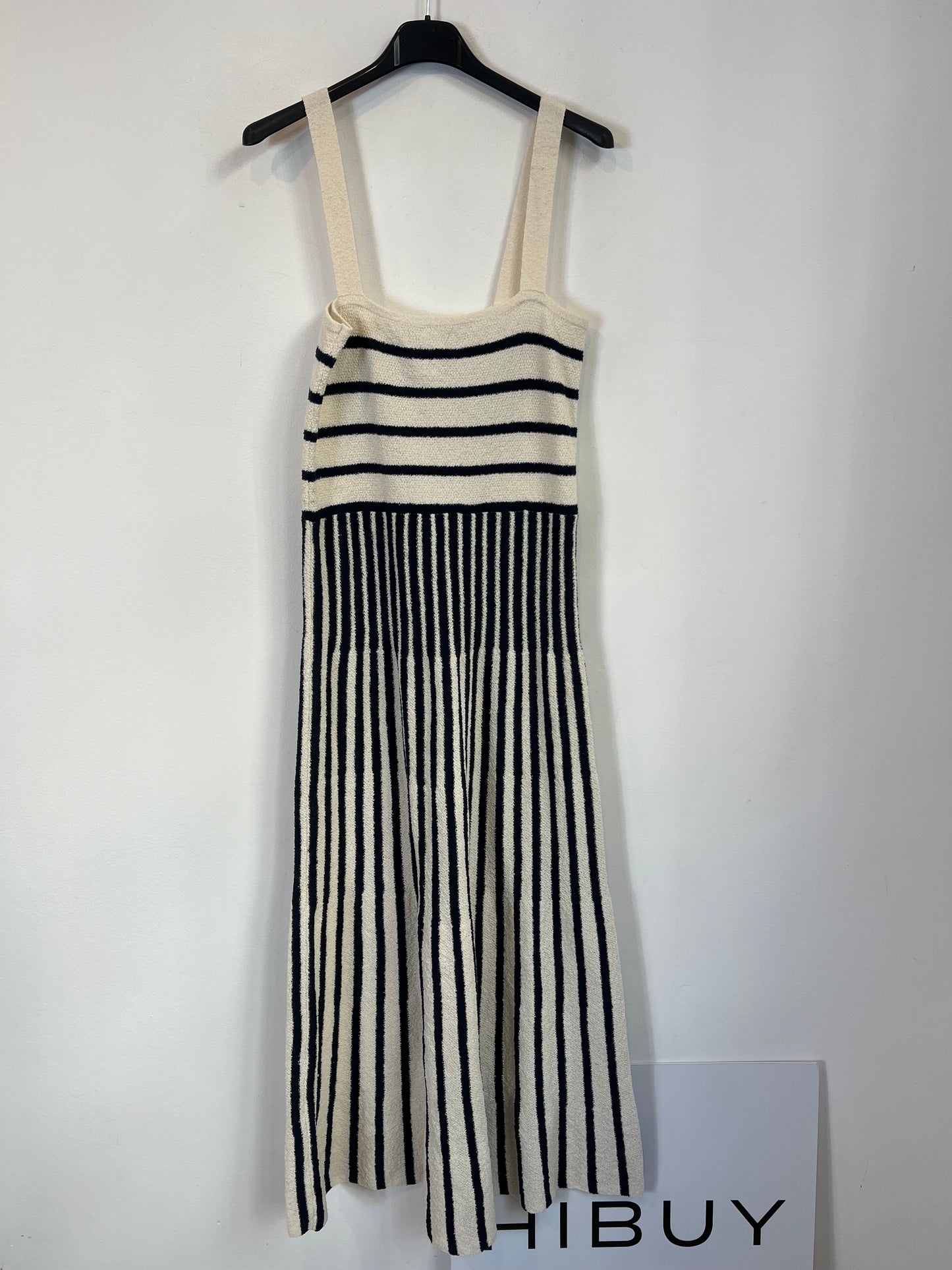 ZARA. Vestido rayas textura T.s