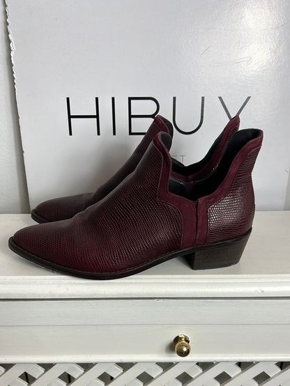 MICUIR. Botines burdeos textura. T 38