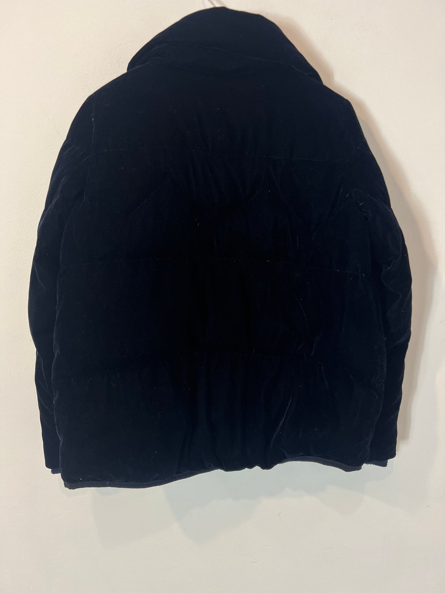 MANGO. Plumas azul oscuro terciopelo. T S