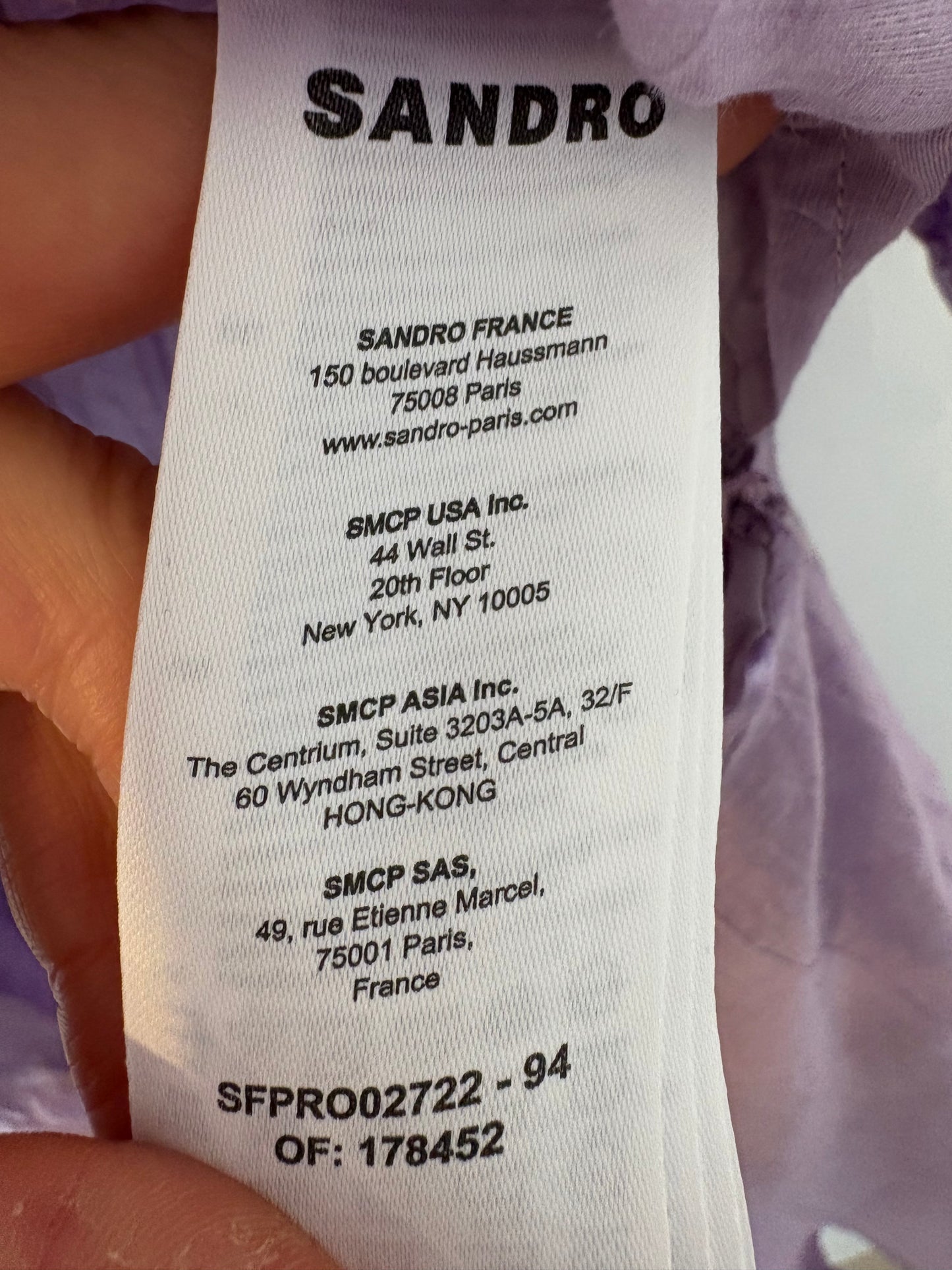 Vestido corto lino malva abertura