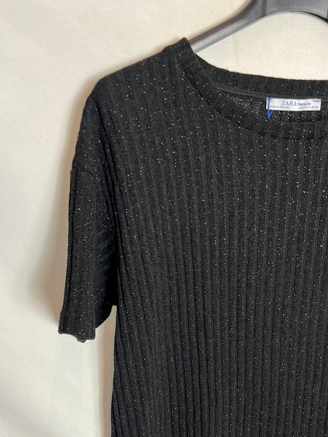ZARA. Top canale hilos brillo. T S
