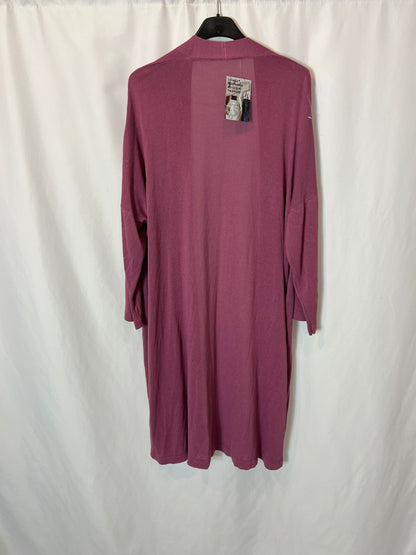 OTRAS. Cárdigan largo rosa TU(S)