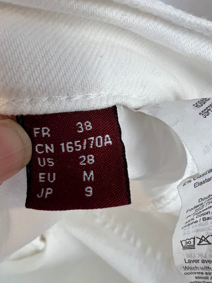 COMPTOIR DES COTONNIERS. Cropped white denim. T 38