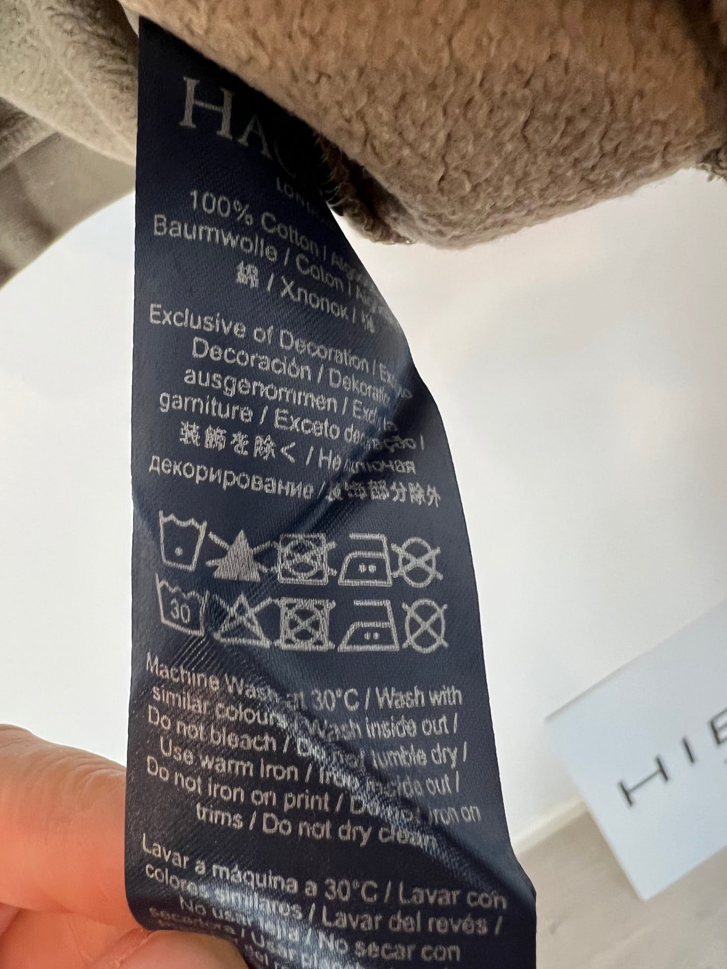 HACKETT. Sudadera beige logo. T 3-4 años