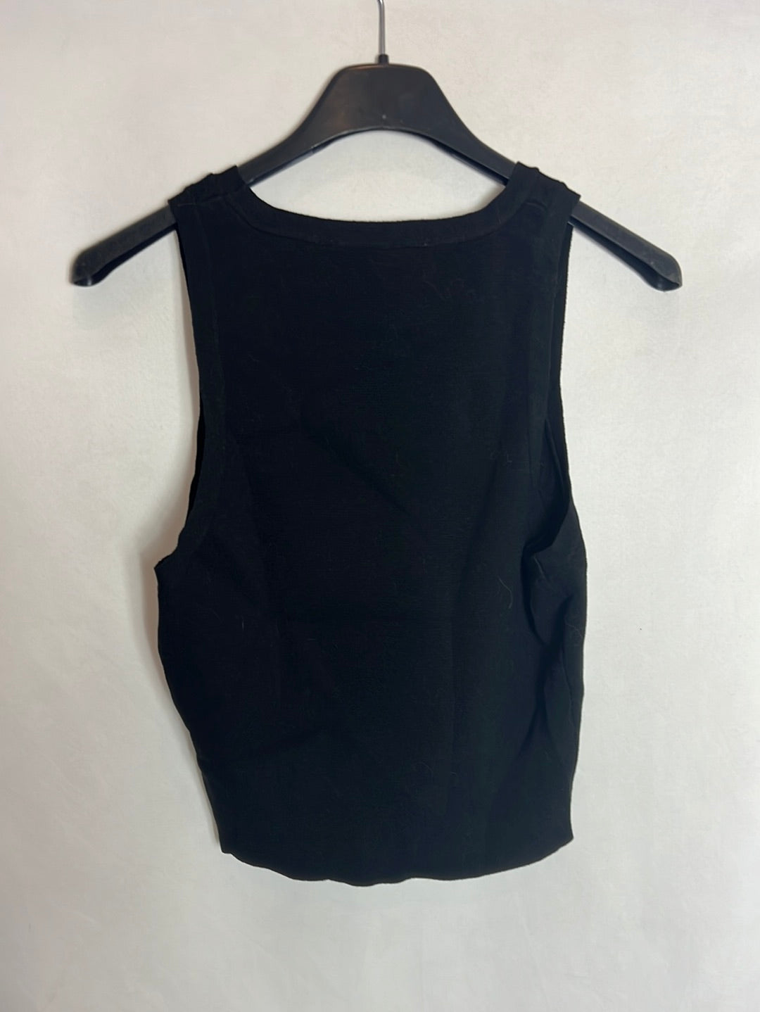 ZARA. Top negro punto. T M