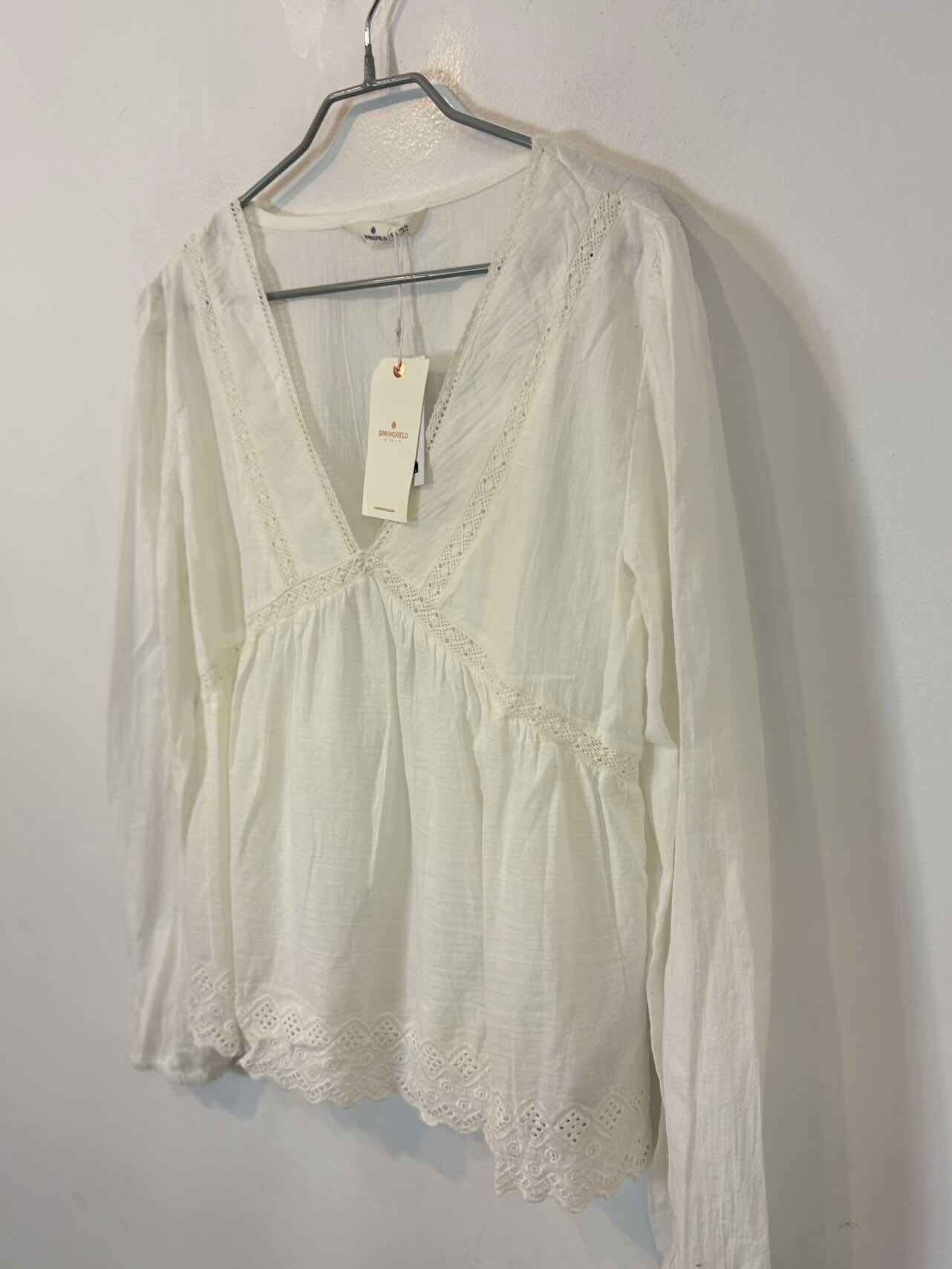 Blusa blanca detalles croché