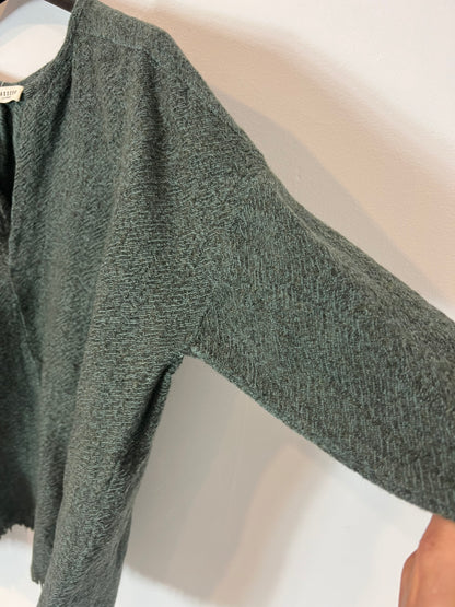 MASSCOB. Top verde jaspeado lana virgen T.xs